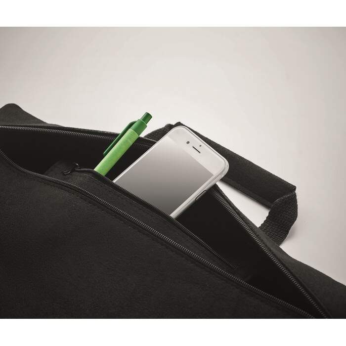 RPET vilt laptop tas met rits donkergrijs 2 kleuren tp 10233