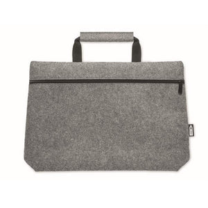 RPET vilt laptop tas met rits lichtgrijs 4 kleuren tp 10240