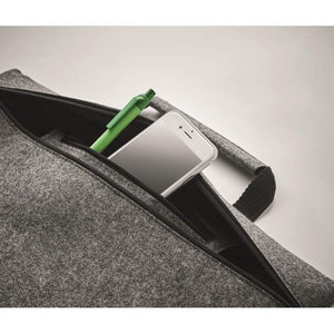 RPET vilt laptop tas met rits 10229