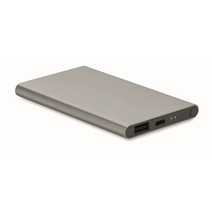 4000 mAh Power Bank POWERFLAT C  met logo