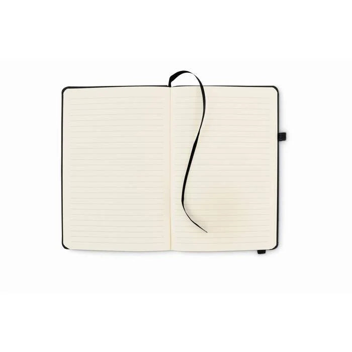Gerecycled PU A5 notitieboek blauw onbedrukt 4313