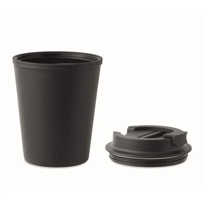 Gerecyclede PP beker 300 ml wit onbedrukt 4335