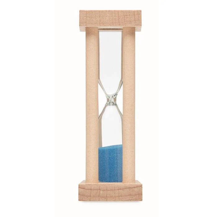 Houten zandloper 3 minuten sample
