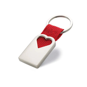 Metalen sleutelhanger Hart bedrukken