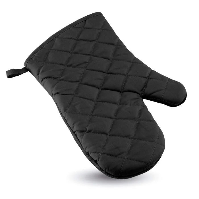 Katoenen ovenwant zwart 2 kleuren tr 5881