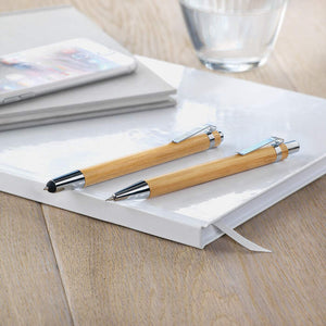 Bamboe pen en potloodset bedrukken