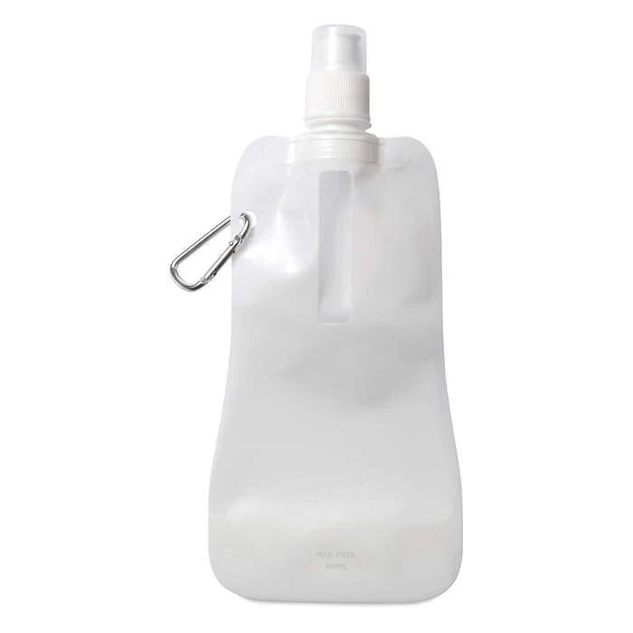 Opvouwbare drinkfles transparant blauw onbedrukt 8704