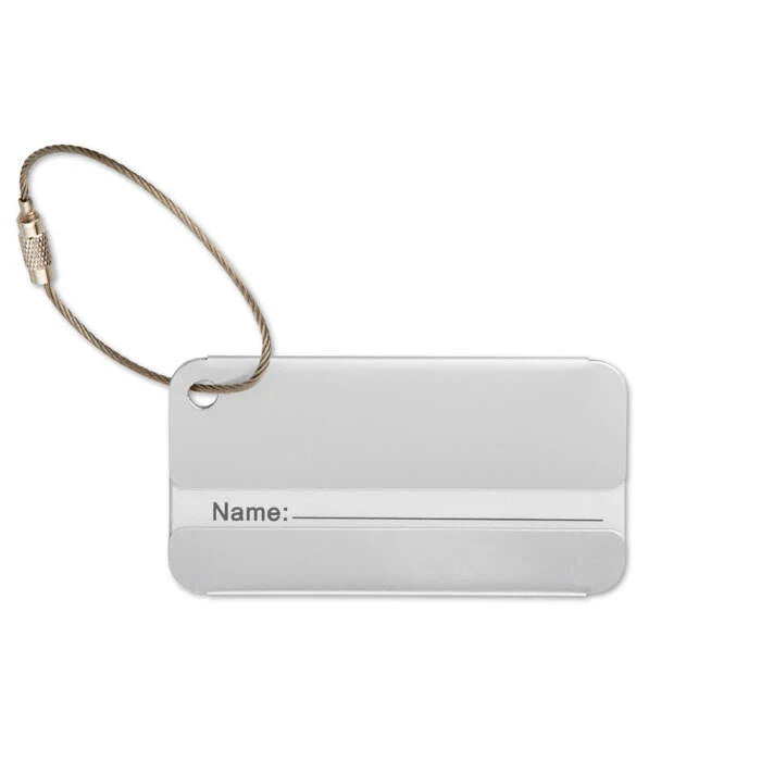 Bagagelabel zilver 2 kleuren tp 1044