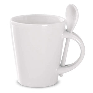 Sublimatie mok met lepel wit onbedrukt 12205