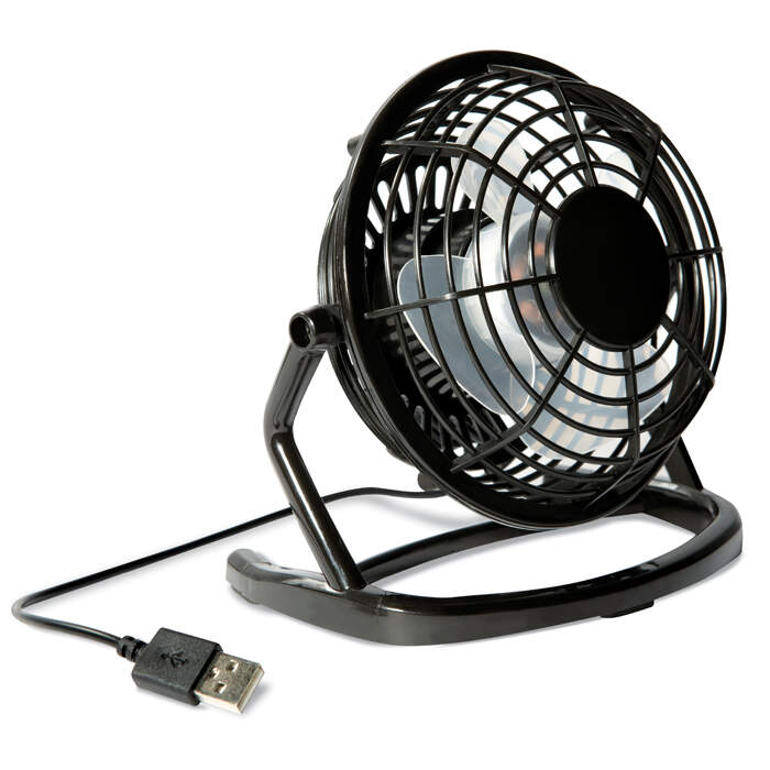 USB ventilator zwart onbedrukt 12770