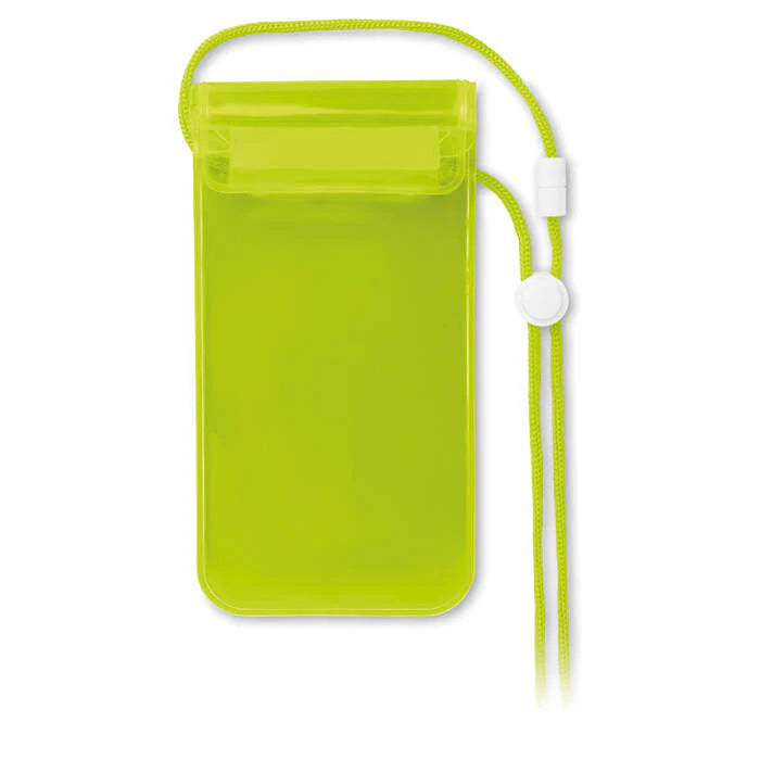 Waterdichte smartphonehoes transparant blauw onbedrukt 13256