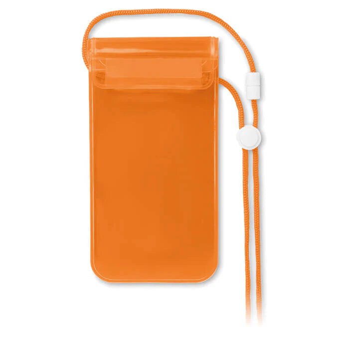 Waterdichte smartphonehoes transparant groen onbedrukt 13258