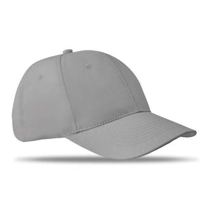 Katoenen baseball cap grijs 1 kleur tr 5784