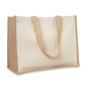 Jute/Canvas boodschappentas CAMPO DE FIORI beige 1 kleur tr 5689