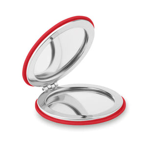 Magnetische dubbele spiegel GLOW ROUND zwart onbedrukt 7540