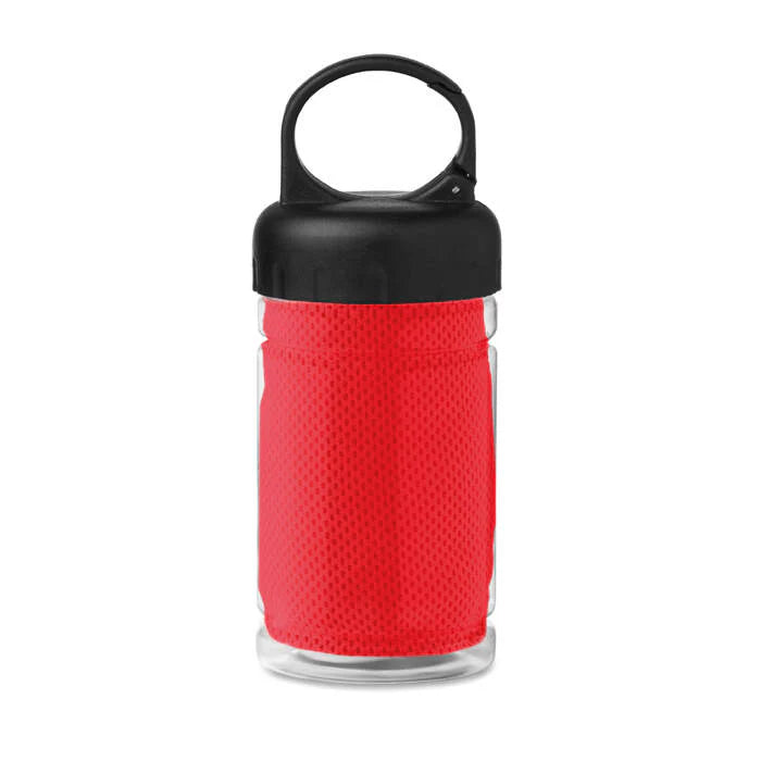 Drinkfles tritan met handdoek rood 3 kleuren tr 3138