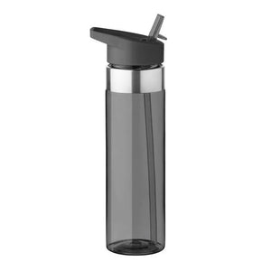 Drinkfles afsluitbaar rietje transparant blauw 1 kleur tp 3099