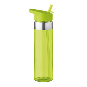 Drinkfles afsluitbaar rietje transparant blauw 1 kleur zd 3100