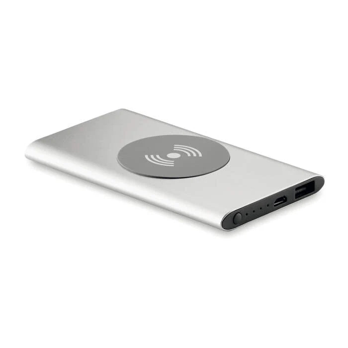 Draadloze Powerbank POWER&WIRELESS rood Graveren 2979