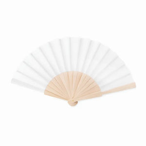 Waaier hout/polyester FANNY WOOD  met logo