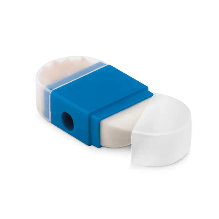 Puntenslijper met gum GOMA2 blauw 2 kleuren tp 9689