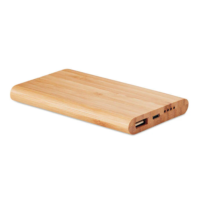 Bamboe powerbank 4000 mAh bedrukken
