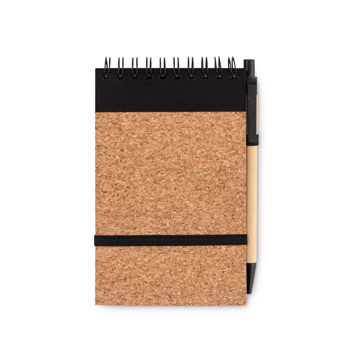A5 kurk notitieboek met pen sample