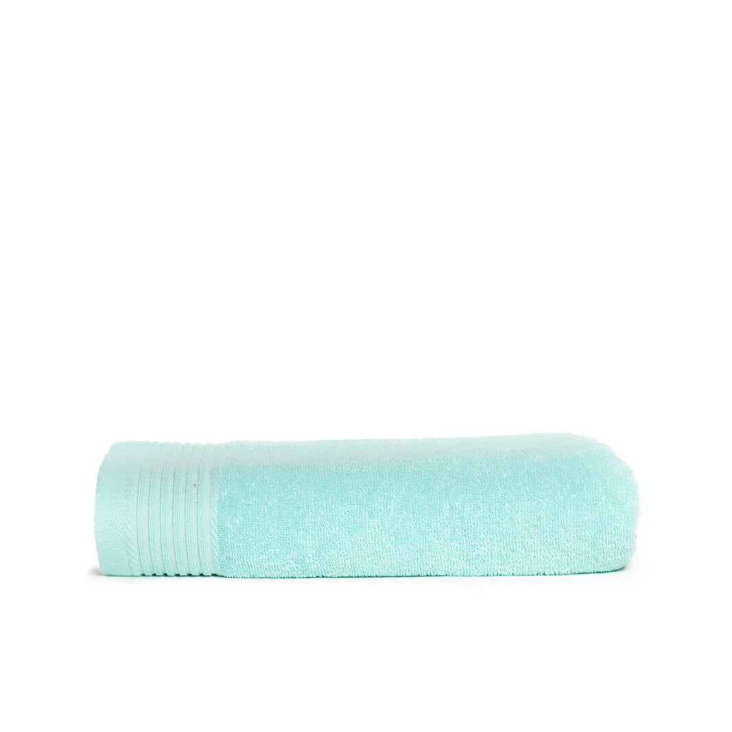 Handdoek 140x70 cm turquoise Borduren 4903