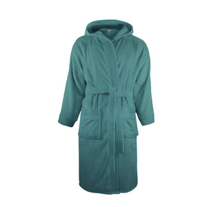 Badjas met kapuchon blauw onbedrukt 1005