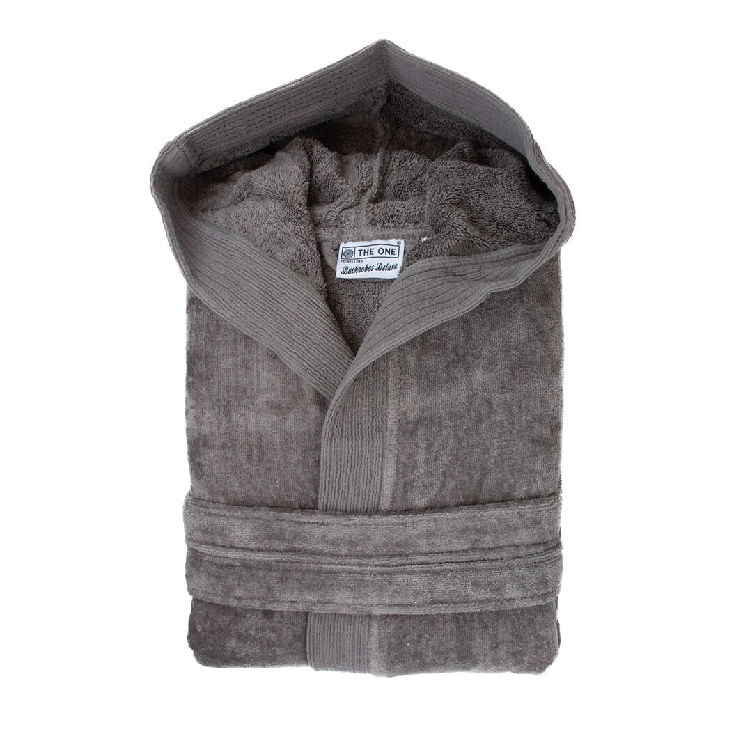 Velours badjas met kapuchon  sample