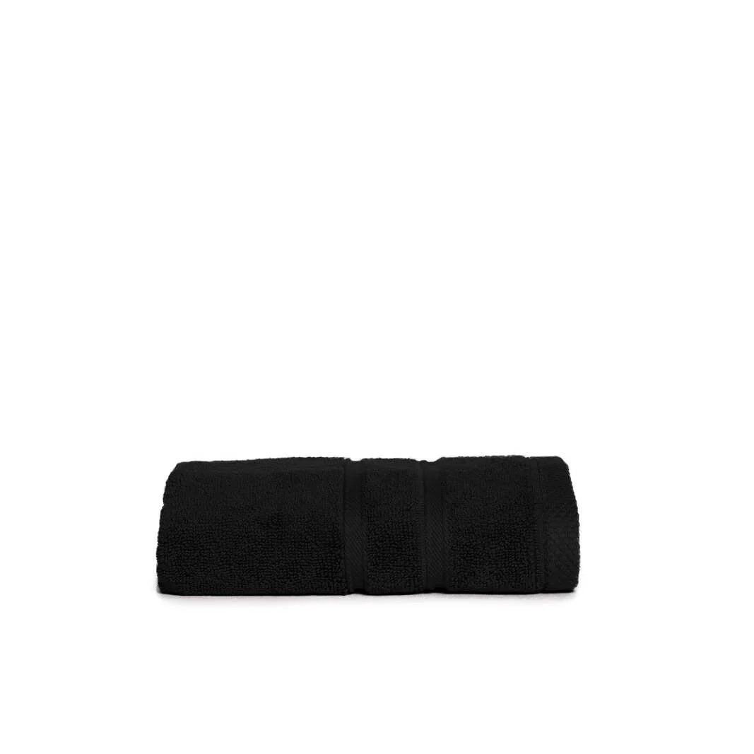 Gastendoek Ultra luxe 50x30 cm zwart onbedrukt 4236