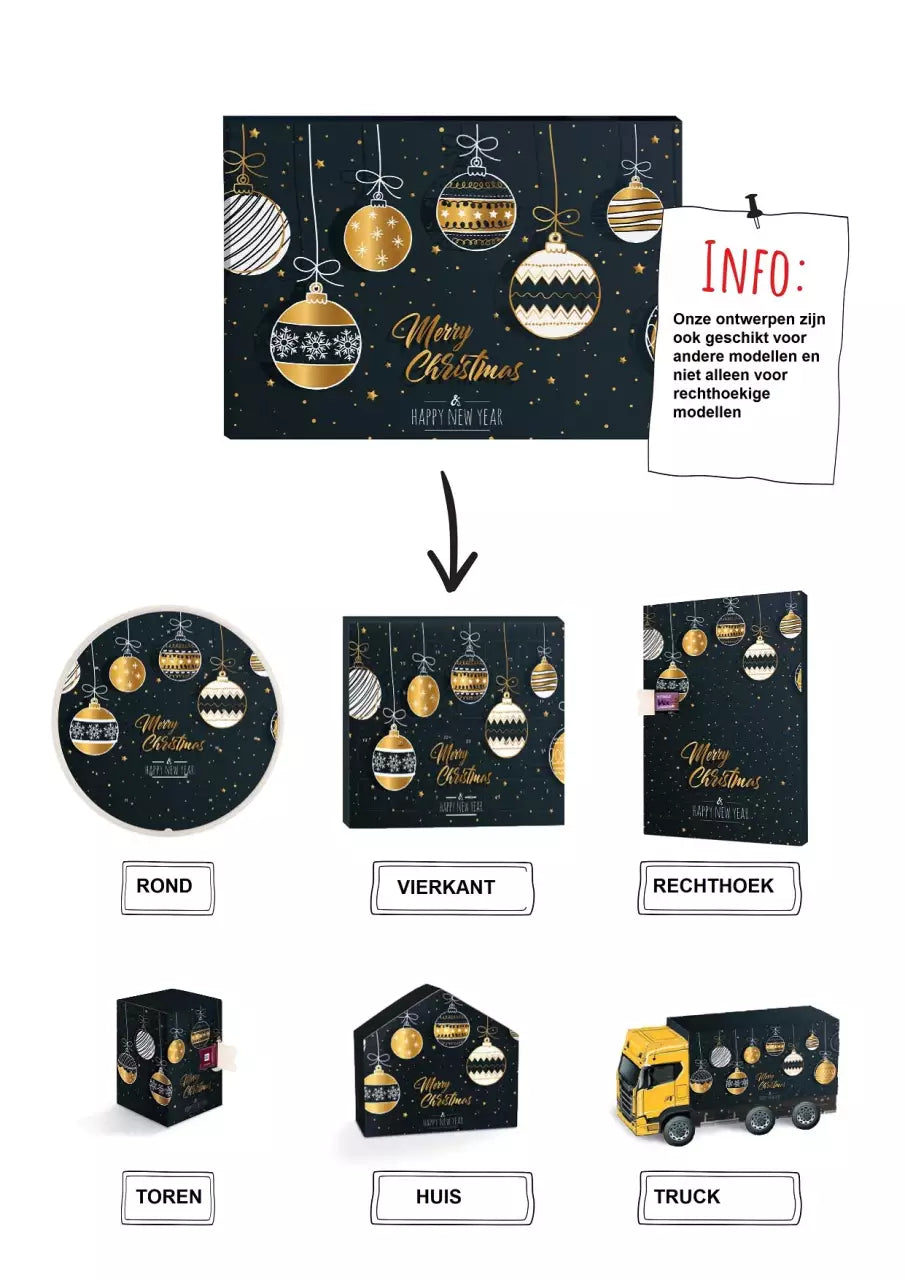 Wand adventskalender met chocolade 13168