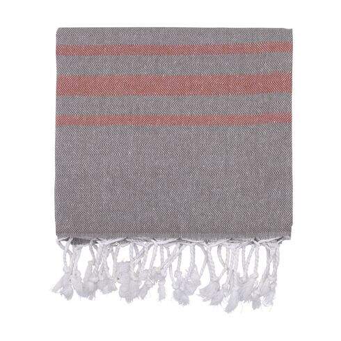 Oxious Hammam Towels - Vibe Luxury stripe hamamdoek khaki 1 kleur 8847