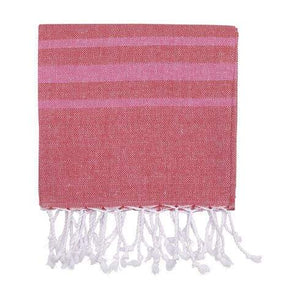 Oxious Hammam Towels - Vibe Luxury stripe hamamdoek bordeaux 1 kleur 8841