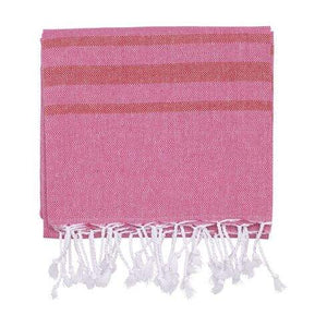 Oxious Hammam Towels - Vibe Luxury stripe hamamdoek bordeaux onbedrukt 8842