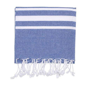 Oxious Hammam Towels - Vibe Luxury stripe hamamdoek blauw onbedrukt 8840