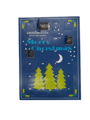 A3 adventskalender met Callebaut chocolade