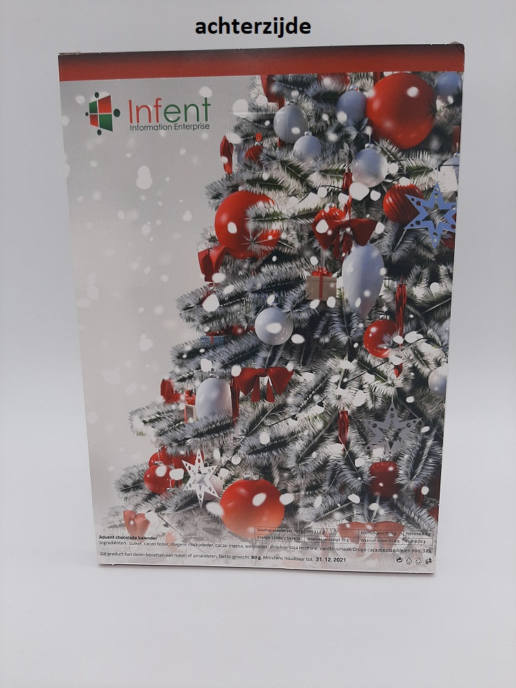 A4 adventskalender met Callebaut chocolade