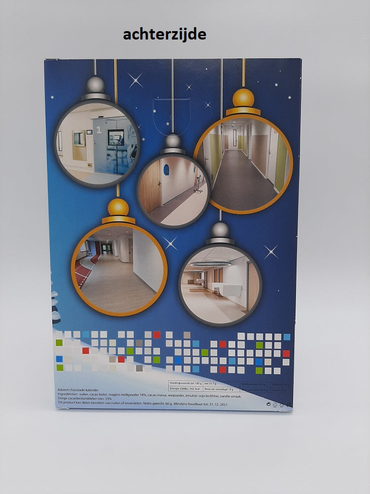 A4 adventskalender met Callebaut chocolade