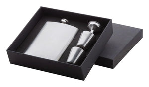 Heupfles set Shackleton zilver onbedrukt 5116