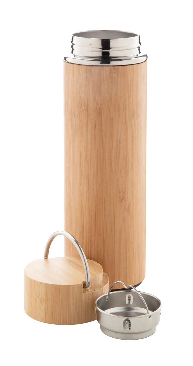 sportfles Bomboo hout Graveren 11828