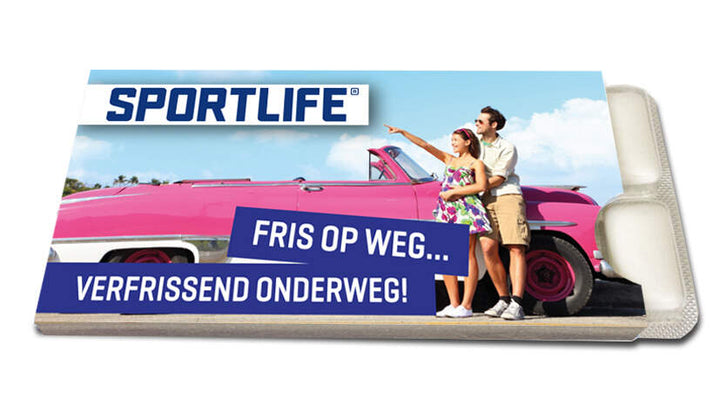 Sportlife Kauwgom 12 pack bedrukken