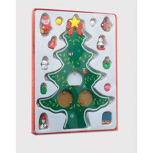 Houten kerstboom met decoratie groen onbedrukt 5273