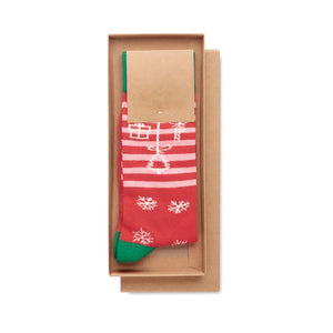 Kerstsok maat L rood onbedrukt 6336