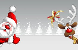 kerstman en rendier
