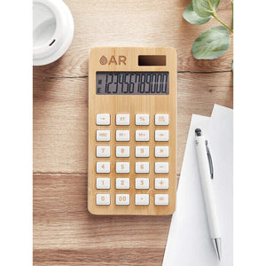 12-Cijferige calculator hout onbedrukt 25