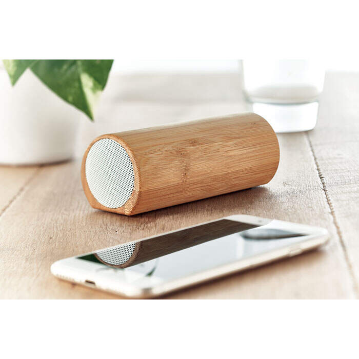 5W draadloze bamboe speaker sample