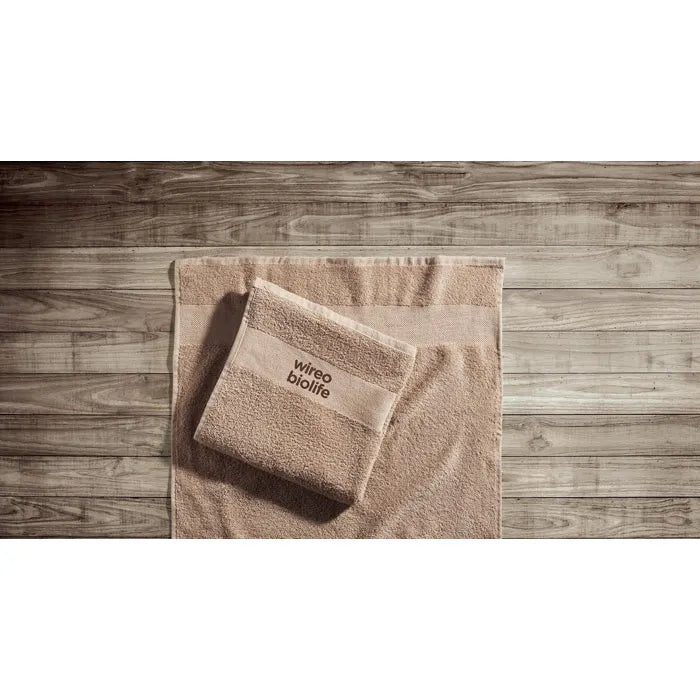 Handdoek organisch 100xmet logo0 TERRY  8